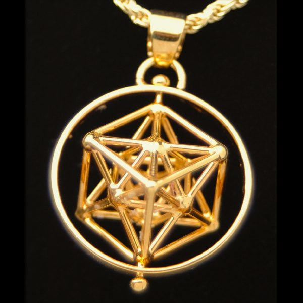 Metatron’s Cube Gold Plated Pendant w/ Ring
